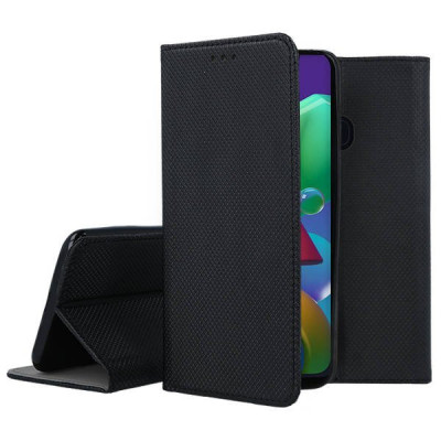 Кожени калъфи Кожени калъфи за Samsung  Кожен калъф тефтер и стойка Magnetic FLEXI Book Style за Samsung Galaxy M21 M215F черен